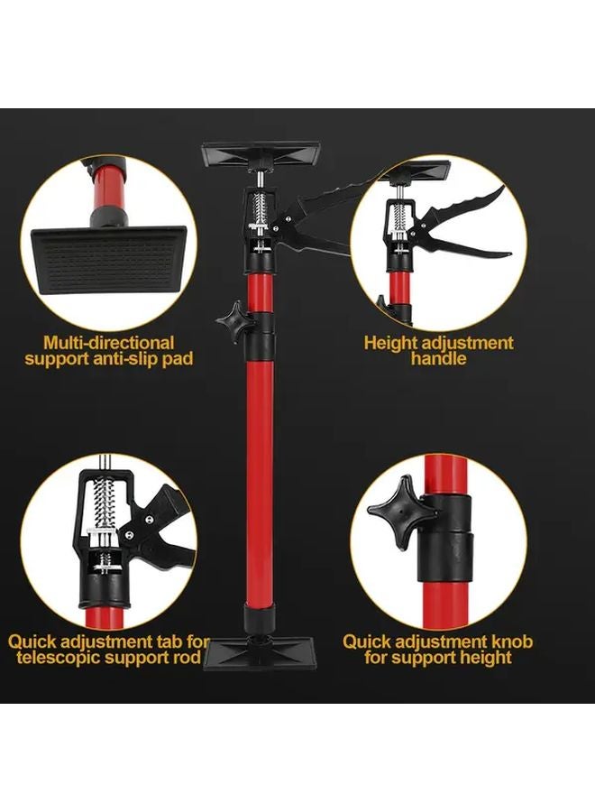 Red Telescopic Lift Jacks 2pcs 176lbs Capacity Adjustable Height 12 23 Inch One Button Retract Multi Angle Support - Image 3