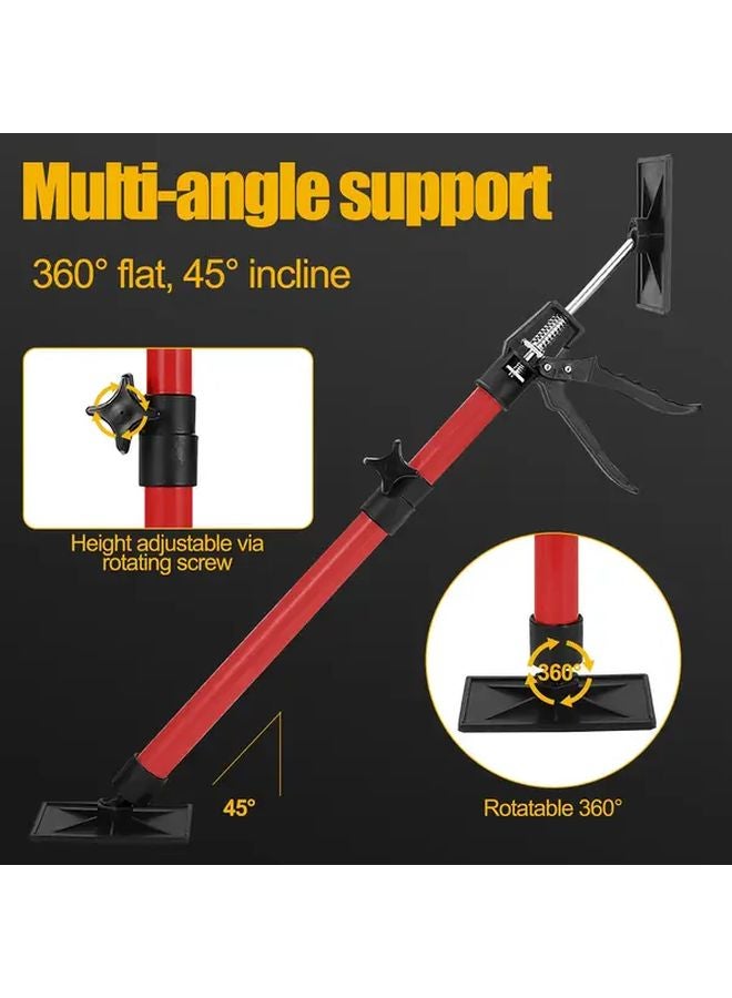 Red Telescopic Lift Jacks 2pcs 176lbs Capacity Adjustable Height 12 23 Inch One Button Retract Multi Angle Support - Image 5