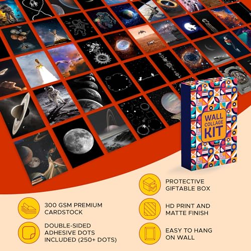 CodersParadise 54 PCS Astronomy Wall Collage Poster Kit, Outer Space Moonlight Aesthetic Room Decor 4x6 Photo Collection for Bedroom, Teen Boy Girl Dorm Room Decor - Image 5