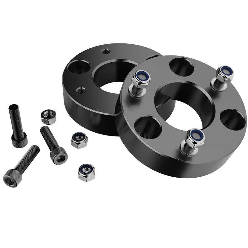 Generic Lifronkit 2" Front Leveling Lift kit for Dodge Ram 1500 2006-2021, Raise 2 Inch Front Strut Spacers Compatible with Dodge Ram Suspension Lift Kits 2006-2022 Black Anodized(new version)  - Image 1