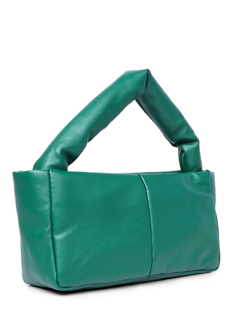 London Rag Green Faux Leather Baguette Bag - Image 2