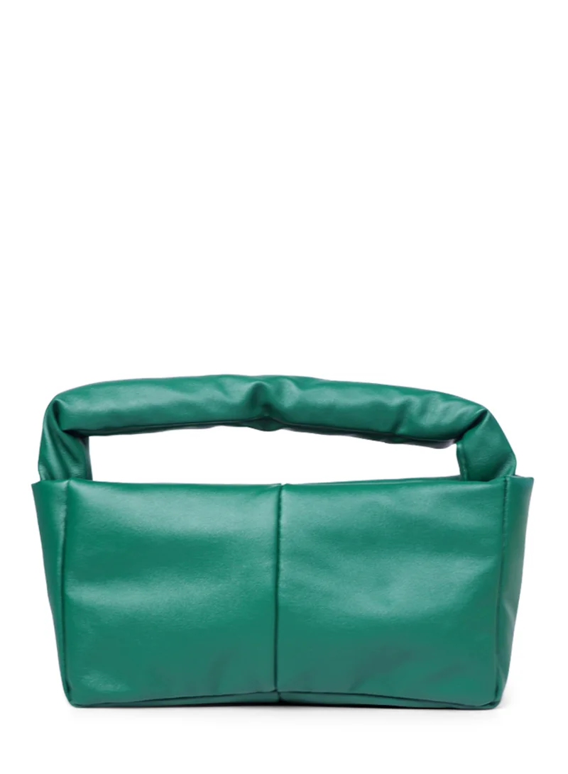 London Rag Green Faux Leather Baguette Bag