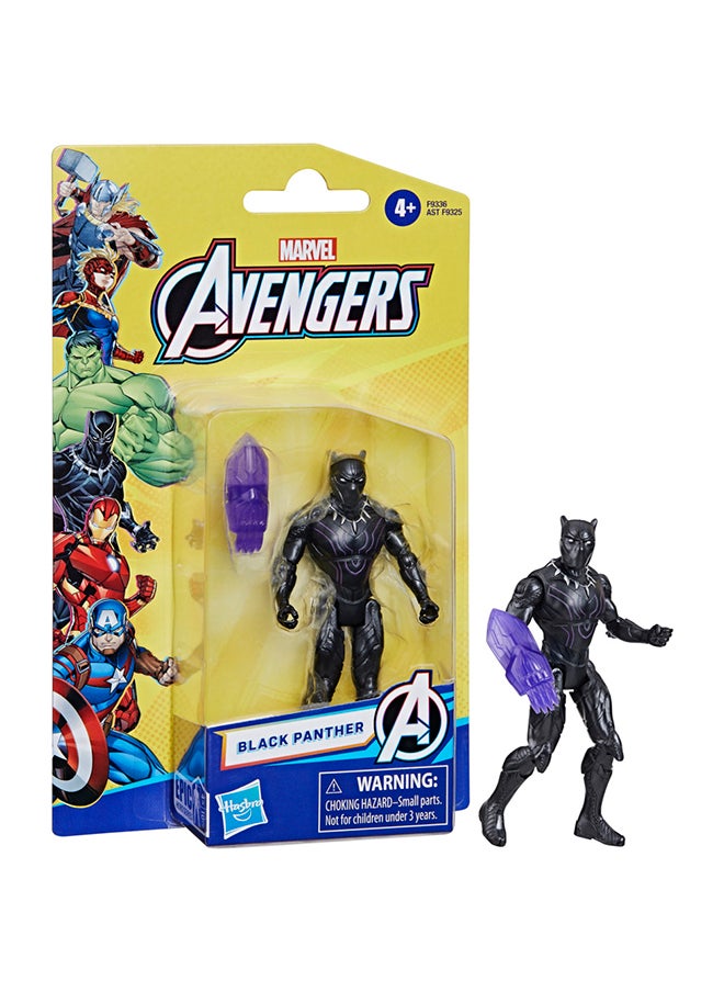 AVENGERS Marvel Avengers Epic Hero Series Black Panther Action Figure, 4-inch, Super Hero Toys For Kids Ages 4 and Up  - Image 1