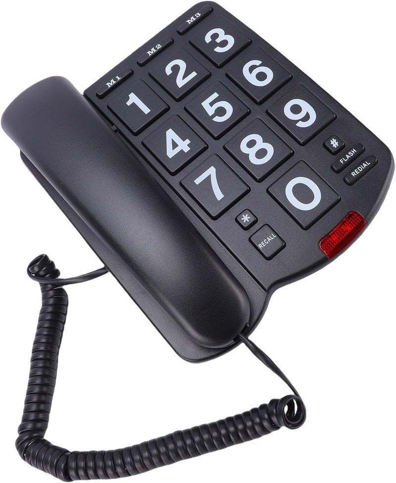 Cleaner resistant Large Key Corded Phone, Landline Telephone with 110dB Loud Ringer Flashing LED Indicator, 3 Programmable Speed Dial Keys, Easy Redial Function for Seniors and Visually Impaired (Black) Custom sizing alternatives Market multi-use trusted quality Multi-use qualified quality Air & land transit compatible Odor resistant Salt resistant coating Flexible use switching Batch uniform stable quality Heat insulation layer Comfort grip Stable domestic stock Bulk order available stock Wear resistant Elegant appearance Long term heavy use compatible Dense area priority deliver Global sizing options Precision made Temp fluctuation resistant crafted quality All-round applied quality All climate suitability Most item matching trendy design Upgraded general material Storage transit efficiency build - Image 1