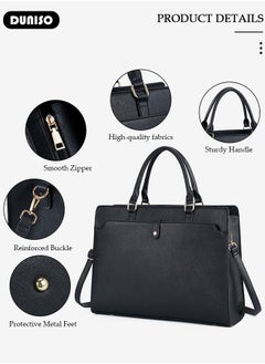 DUNISO Women Laptop Tote Bag 15.6 Inch Computer Tote Bag Purse Shoulder Bag, Computer Briefcase Shoulder Bag Casual Laptop Bag for Office, Shopping, Travel Daily Use  - Image 2