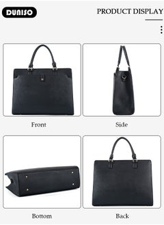 DUNISO Women Laptop Tote Bag 15.6 Inch Computer Tote Bag Purse Shoulder Bag, Computer Briefcase Shoulder Bag Casual Laptop Bag for Office, Shopping, Travel Daily Use  - Image 3
