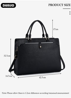 DUNISO Women Laptop Tote Bag 15.6 Inch Computer Tote Bag Purse Shoulder Bag, Computer Briefcase Shoulder Bag Casual Laptop Bag for Office, Shopping, Travel Daily Use  - Image 4