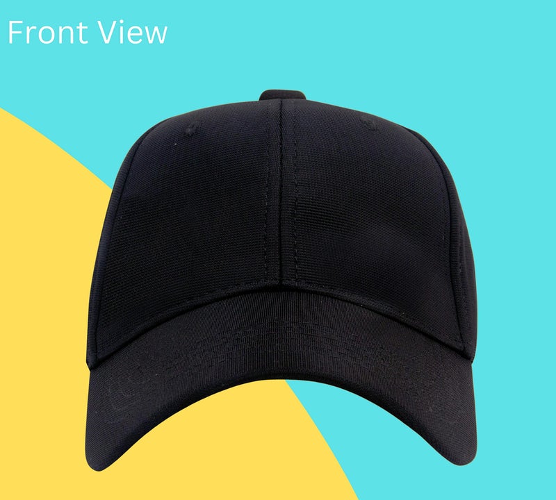 Aavjo Unisex Polyester Cap (SolidCapWithBuckle_Black_Free Size) - Image 4