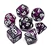 CREEBUY DND Dice RPG Polyhedral Dice Set for Dungeon and Dragons MTG Role Playing Games Dice SetPurple Silver - Image 2
