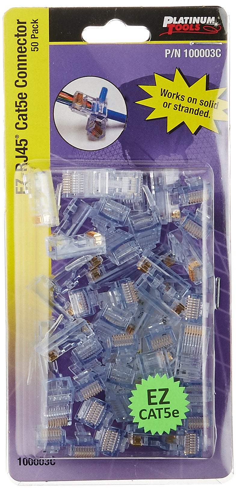 Platinum Tools 100003C Ez-Rj45 Cat5-5E Connectors, Blue - Image 2