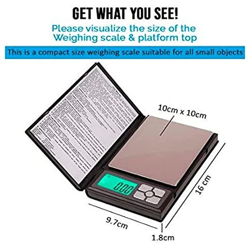 Atipriya Notebook Series Digital Jewellery Plastic Weighing Scale (500gx0.01 g, Black) multi purpose Diamond Gold Jewellery Chemical Kitchen Weighing Scale (Black) - Image 3