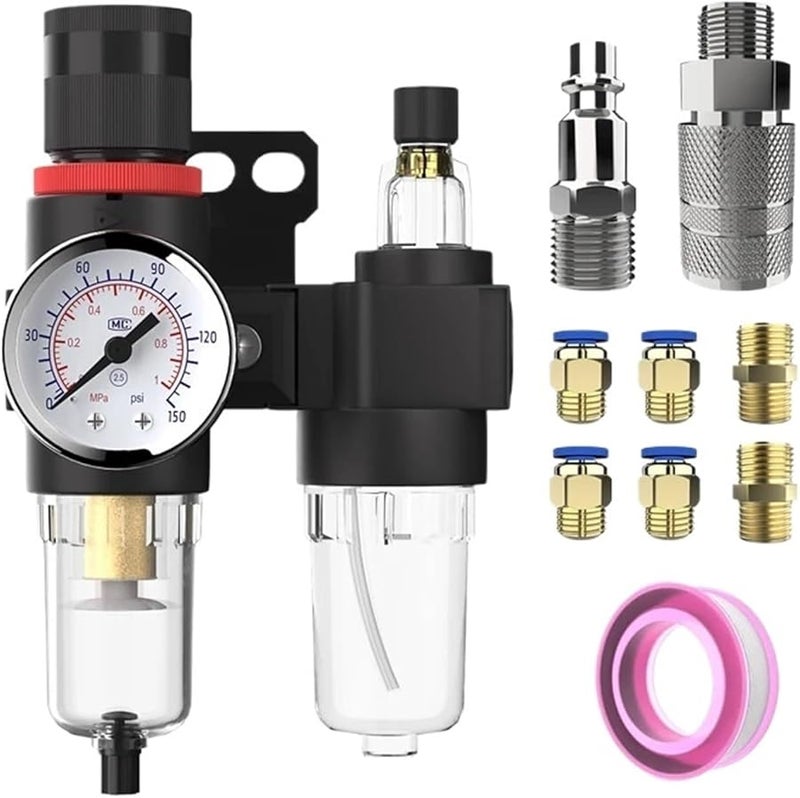 AFC2000 ضاغط الهواء منظم الضغط مرشح مسدس الرش مع فاصل الزيت والمياه للاتحاد الأوروبي - Image 4