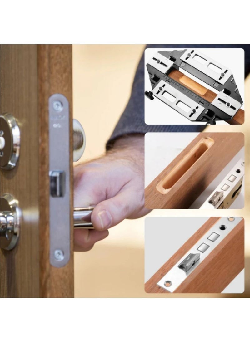 Generic - Wooden Door Hinge Hole Opener, Hinge Positioning Slotter, Multifunctional Hinge Lock Guide Plate - Image 1