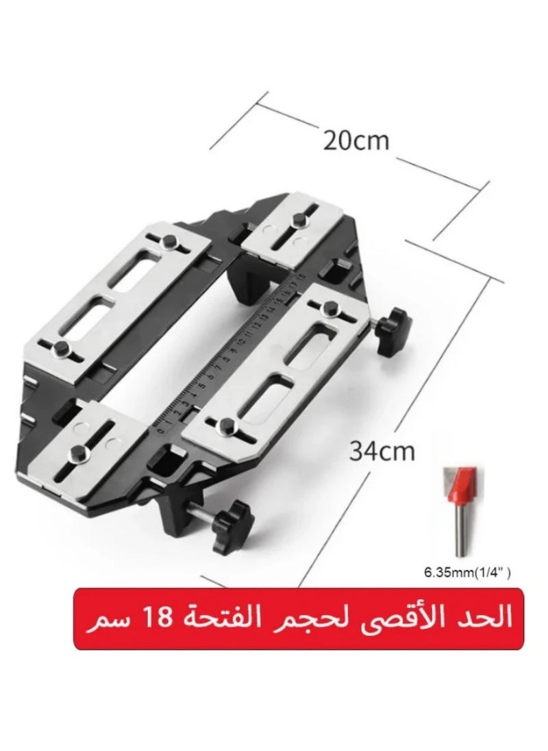 Generic - Wooden Door Hinge Hole Opener, Hinge Positioning Slotter, Multifunctional Hinge Lock Guide Plate - Image 1