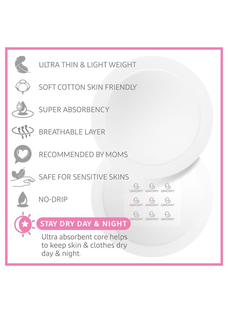 Umomy - 30 Pcs Organic Nursing Pad, Reusable Breast Pads for Breastfeeding, Nipple Pads, Disposable Nursing Pad for Leaking, Breast Milk Pads, Bra Pads - Image 1