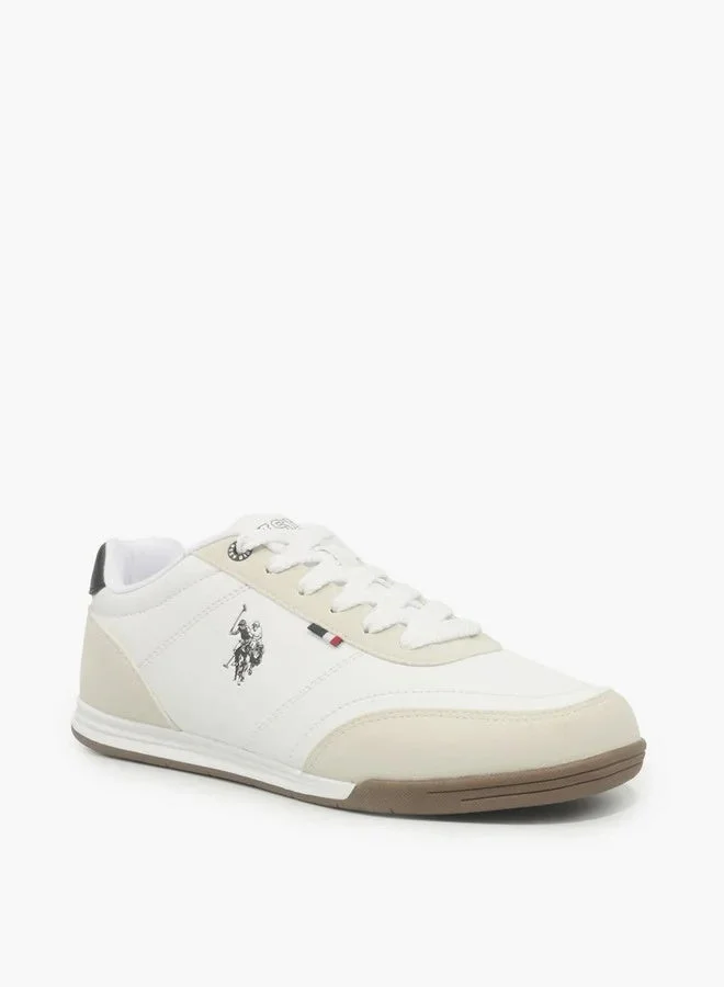 U.S. Polo Assn. White & Beige U.S. Polo Assn. CONO GLB 6FX Women's White & Beige Casual Sneakers – Classic Low-Top Lace-Up Shoes  | Best Price UAE