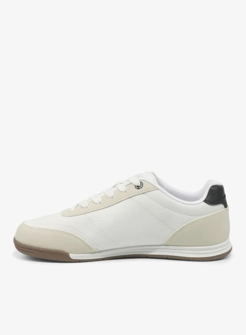 U.S. Polo Assn. أحذية رياضية كاجوال بيضاء وبيج للنساء من U.S. Polo Assn. CONO GLB 6FX - أحذية كلاسيكية منخفضة الرباط - Image 4