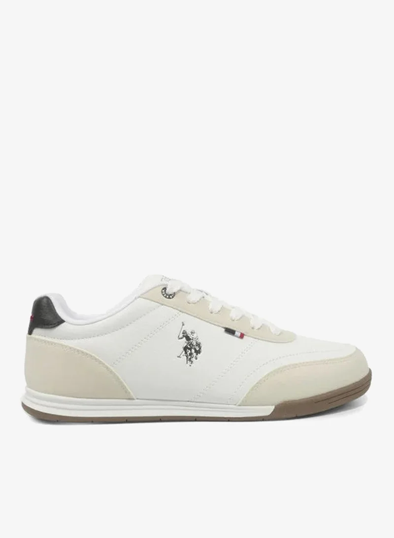 U.S. Polo Assn. White & Beige U.S. Polo Assn. CONO GLB 6FX Women's White & Beige Casual Sneakers – Classic Low-Top Lace-Up Shoes for Women | Best Price UAE