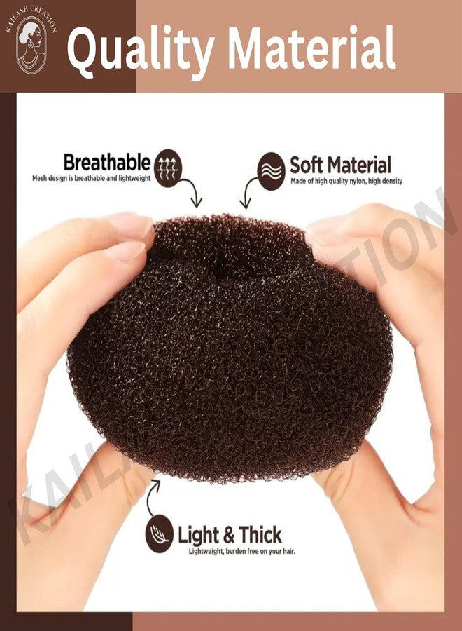 Kailash Creation Donut Hair Bun Maker for Women & Girls - Black - Reusable Round Hair Styler for Daily Use, Office, Dance & Wedding Hairstyles - Available in Single & Combo (Small, Pack of 1) - Image 3