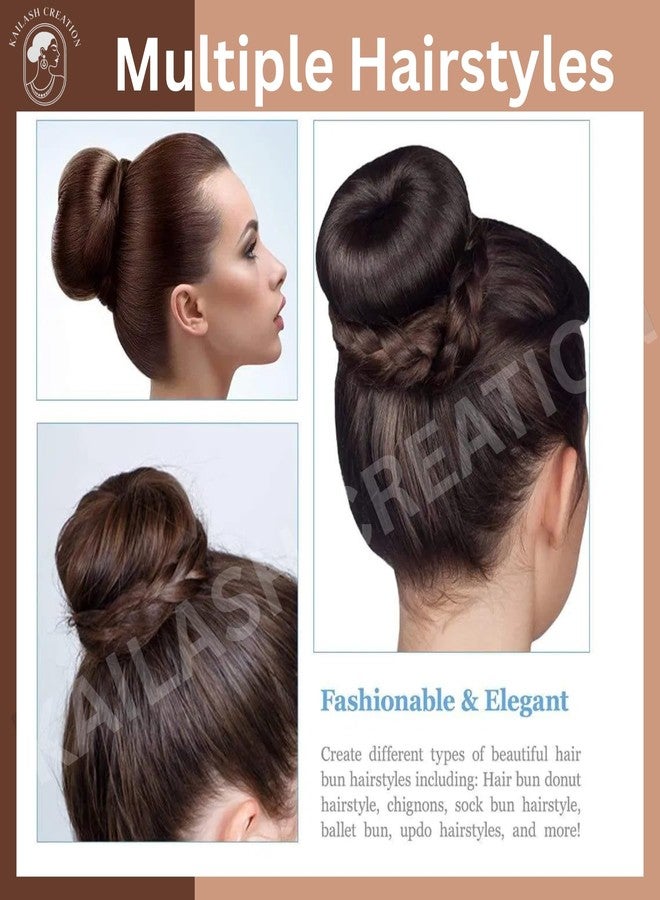 Kailash Creation Donut Hair Bun Maker for Women & Girls - Black - Reusable Round Hair Styler for Daily Use, Office, Dance & Wedding Hairstyles - Available in Single & Combo (Small, Pack of 1) - Image 4