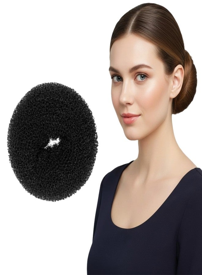 Kailash Creation Donut Hair Bun Maker for Women & Girls - Black - Reusable Round Hair Styler for Daily Use, Office, Dance & Wedding Hairstyles - Available in Single & Combo (Small, Pack of 1) - Image 1