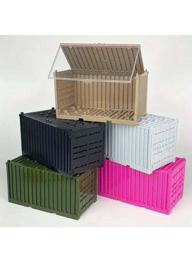 Military Building Blocks Container Black Transparent Cover Display Box Secure Latches - Image 2