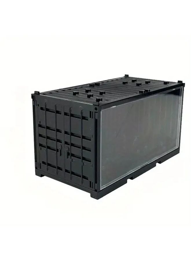 Military Building Blocks Container Black Transparent Cover Display Box Secure Latches - Image 1