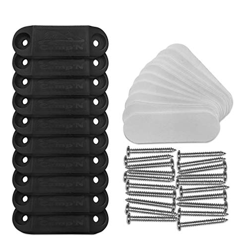 Camp'N RV Magnetic Door Catch - Black 5-Pair - Strong Magnetic Hold, Rust Proof, Black OEM, Includes Mounting Tape & Hardware - Ideal RV Door Magnetic Catch for Camper Trailer - Image 1