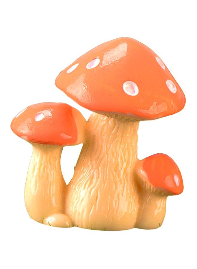 NIBEMINENT Mushroom Design Bonsai Miniature Orange/Beige 2.5x3.2cm