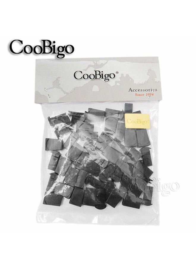 CooBigo 25pcs Zip Clip Buckle Zipper Pulls Cord Rope Ends Lock Black for Paracord FLC135-B - Image 5