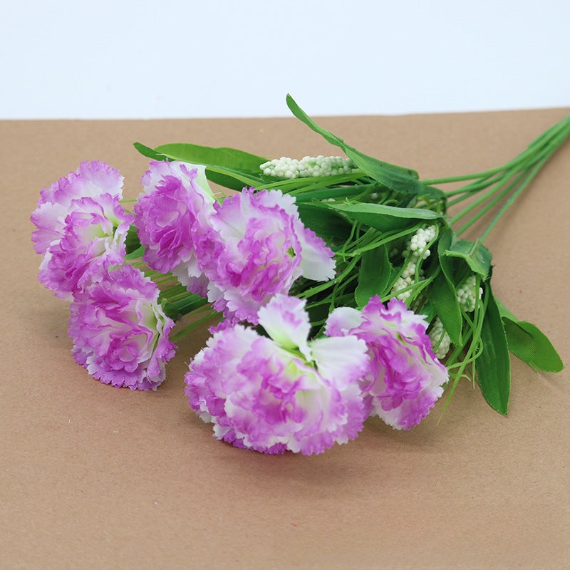 Generic Artificial Carnation Bouquet Mothers Day Home Decor[7 Carnation Lotus color]] [7 Carnation Lotus color]] 