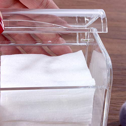 Sooyee Sooyee Qtip Holder Dispenser for Cotton Ball, Swab, Round Pads, Floss,3 Compartment Plastic Apothecary Jars,Bathroom Organization ,Vanity Organizers and Storage,Clear  - Image 5