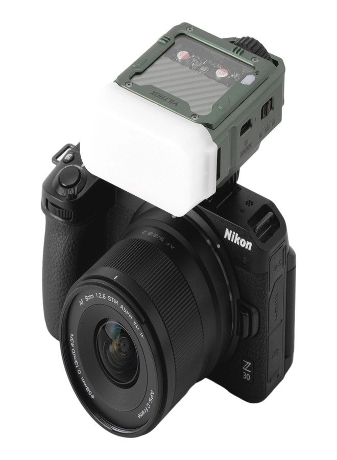 VILTROX TTL Flash for Nikon, 1800mAh On Camera Flash for Nikon, 26W/s 5600K Small Flash for Camera, GN16 Mini Flash, 1s Recycle Time, with Softbox (Spark Z3-N, Green) - Image 4