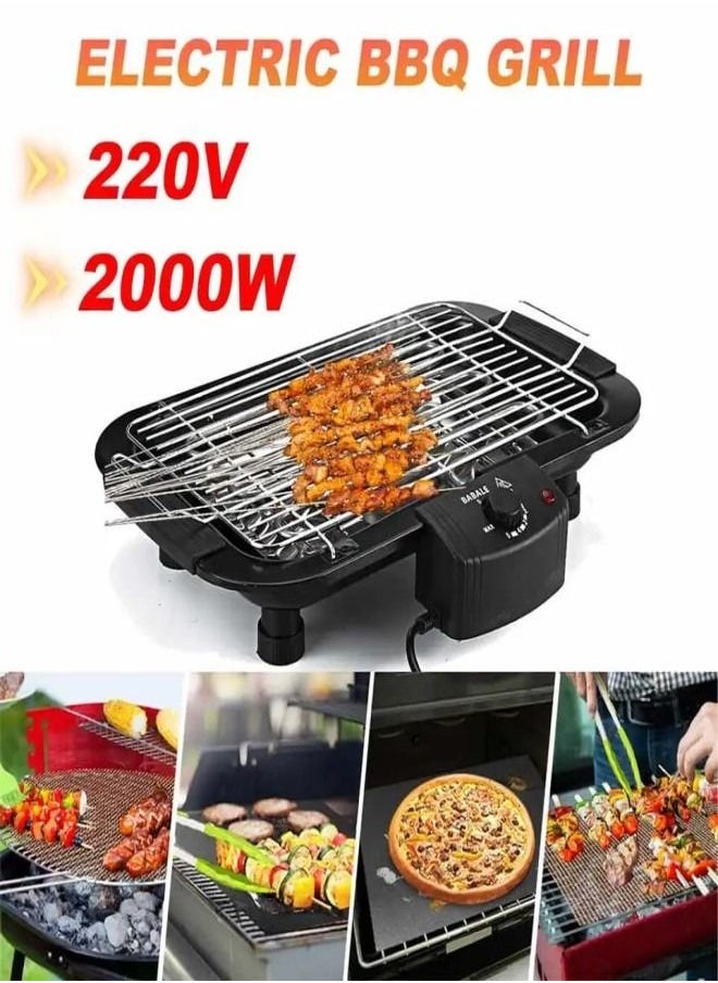 Cyber - Electric BBQ Grill For Smokeless Cooking For Home With Temperature Control Knob. - Image 1