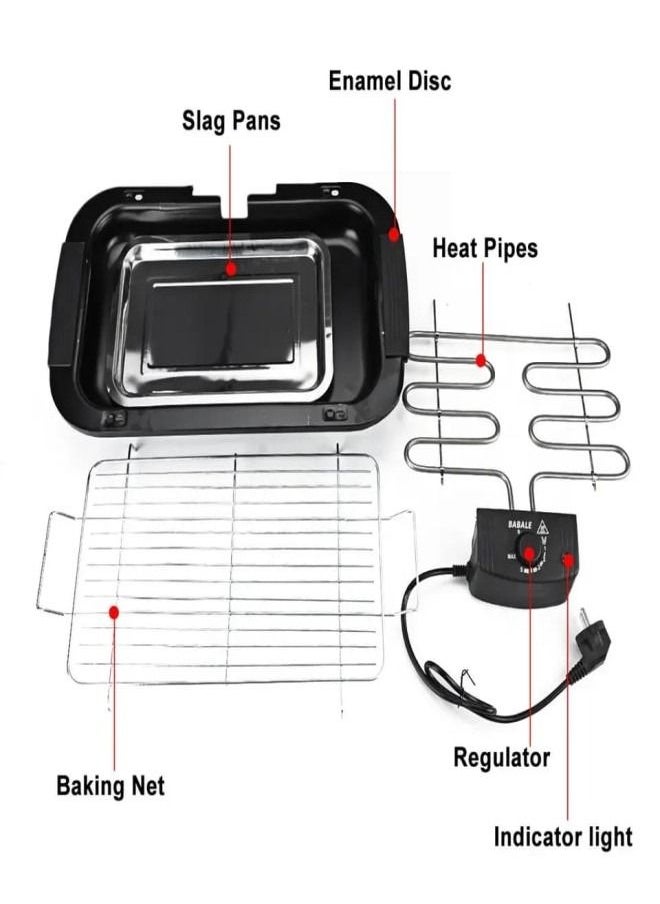 Cyber - Electric BBQ Grill For Smokeless Cooking For Home With Temperature Control Knob. - Image 1