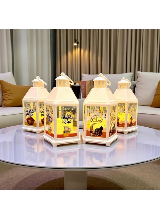 Vintage Islamic Style Plastic Ramadan Lantern with Light  22X12 cm - Image 3