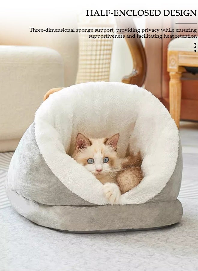DUNISO Cat House, Cat Cave, Cat Sleeping Bed,Soft Plush Indoor Pet Bed Sofa,Washable Dog Bed,Portable Winter Warm Pet Bed Puppy Dog Calming Bed,Foldable Pet Cave Bed for Dogs and Small Cats - Image 4