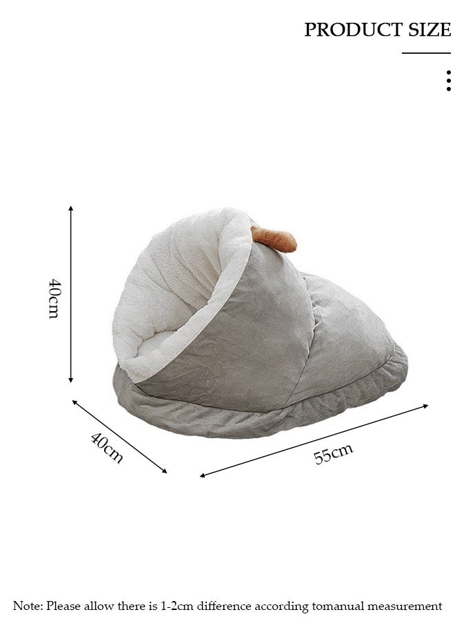 DUNISO Cat House, Cat Cave, Cat Sleeping Bed,Soft Plush Indoor Pet Bed Sofa,Washable Dog Bed,Portable Winter Warm Pet Bed Puppy Dog Calming Bed,Foldable Pet Cave Bed for Dogs and Small Cats - Image 2