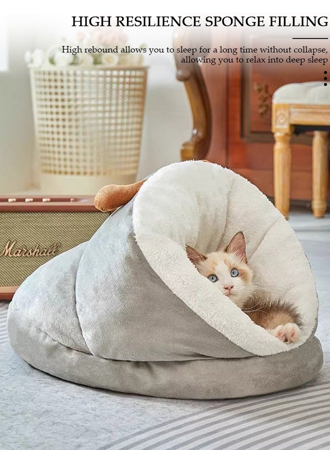 DUNISO Cat House, Cat Cave, Cat Sleeping Bed,Soft Plush Indoor Pet Bed Sofa,Washable Dog Bed,Portable Winter Warm Pet Bed Puppy Dog Calming Bed,Foldable Pet Cave Bed for Dogs and Small Cats - Image 5