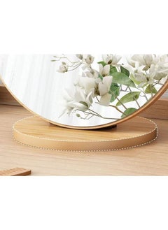 NKX Wooden Desktop Makeup Beauty Mirror With Stand  - Image 2
