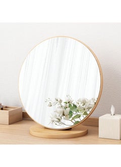 NKX Wooden Desktop Makeup Beauty Mirror With Stand  - Image 1