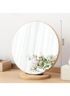 NKX Wooden Desktop Makeup Beauty Mirror With Stand  - Image 4