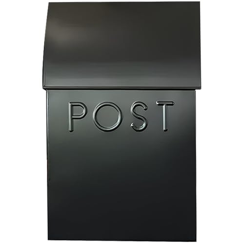 NACH Mailboxes for Outside Wall Mount, 15 x 10 x 4 inches, Black Wall Mounted Mailbox and Newspaper Holder, Waterproof Mailbox for Door - The Milano Mailbox - Image 1