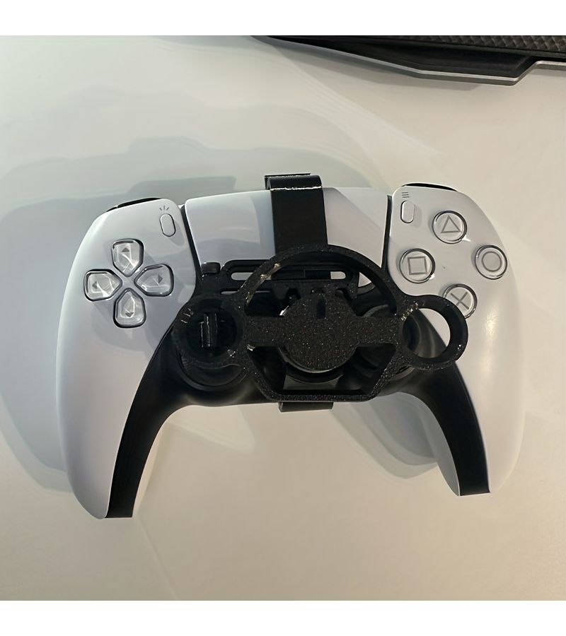 Compatible Exclusively With PS5 Controller Joystick Steering Wheels White Featuring Physical Assist Bracket With Smooth High Precision Bearings Game Controller Not Included - Image 1