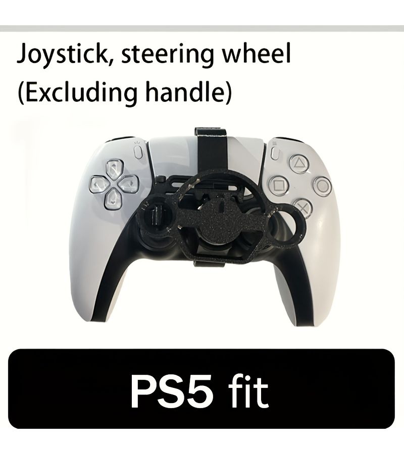 Compatible Exclusively With PS5 Controller Joystick Steering Wheels White Featuring Physical Assist Bracket With Smooth High Precision Bearings Game Controller Not Included - Image 5