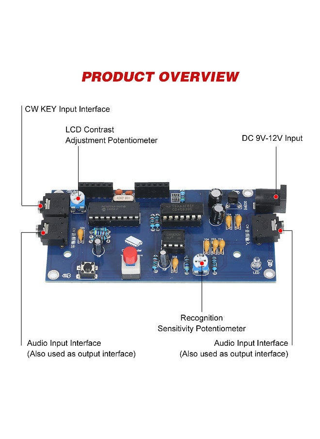 Generic - Ham Radio CW Decoder Morse Code Reader Morse Code Translator for Keying Practice - Image 1