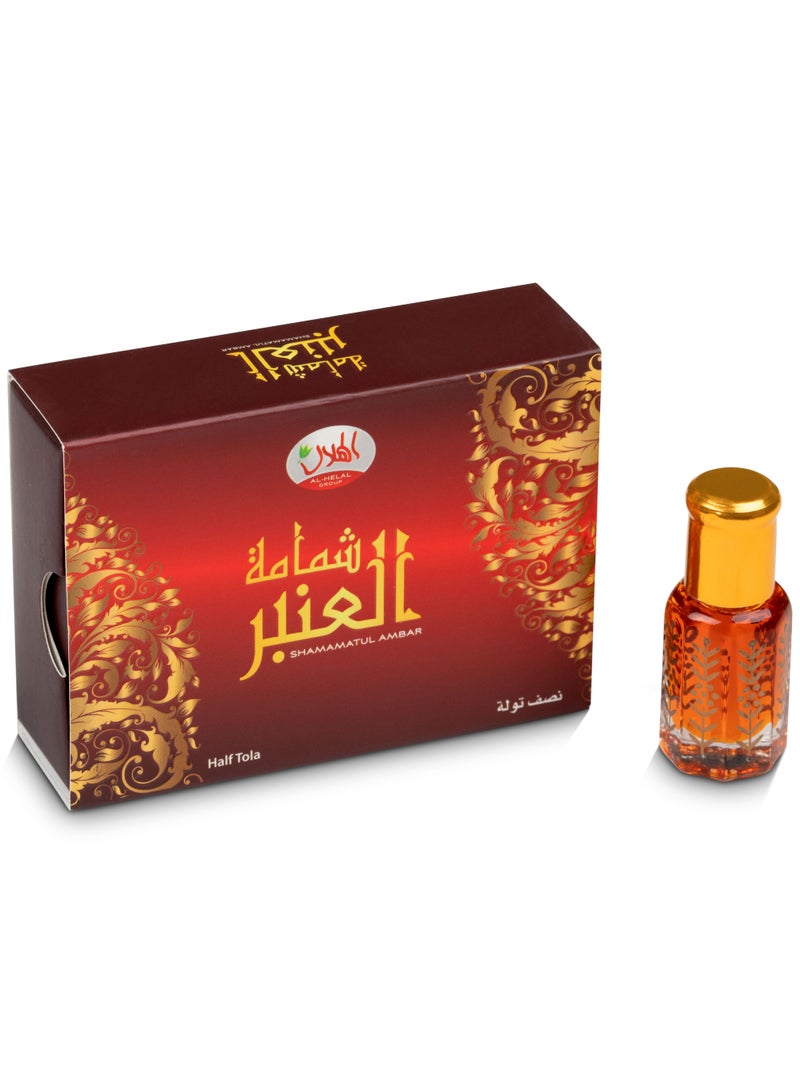 AL-HELAL SHAMAMATUL AMBAR Half Tola 6 ml