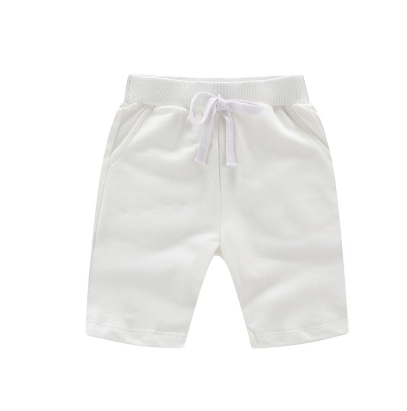 Mi Chun's New Kidsren's Clothing for Boys and Girls, Summer Korean Style Pure Color Shorts, Pure Cotton Pants, Kidsren's Medium Pants, Trendy - Image 1