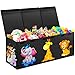 Mabahoo Extra Large Toy Box Collapsible Storage Organizer with Lids Cute Animals Toybox for Boys Girls 40x14x16 Kids Toy Chest Sturdy Storage Boxes for Living Room Bedroom Playroom Nursery - Image 3