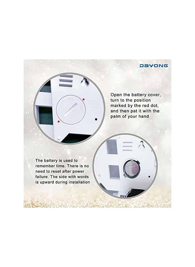 DAYONG LED Digital Wall Clock Table Desktop Alarm Clock Nightlight For Home Living Room Office - Image 4